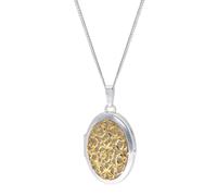 trendor Schmuck Damen-Kette mit Medaillon aus 925 Silber Bicolor 68504