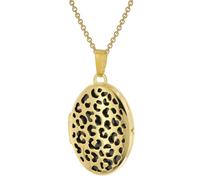 trendor Schmuck Damen-Kette mit Medaillon Gold auf Silber 925 28168