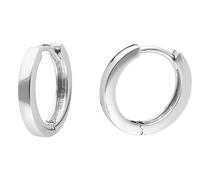 trendor Schmuck Damen Ohrringe 925 Silber Klapp-Creolen Ø 15 mm 41607