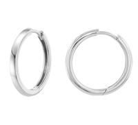 trendor Schmuck Damen-Ohrringe 925 Silber Klapp-Creolen Ø 20 mm 41613