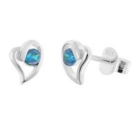 trendor Schmuck Damen Ohrringe 925 Silber Ohrstecker Zirkonia Saphir-Blau 21404-05