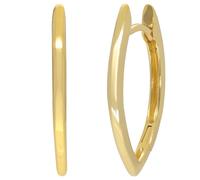 trendor Schmuck Damen-Ohrringe 925 Silber Vergoldet Klapp-Creolen 68740