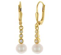 trendor Schmuck Damen-Ohrringe 925 Silber Vergoldet Ohrhänger 68730