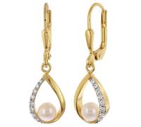 trendor Schmuck Damen-Ohrringe 925 Silber Vergoldet Ohrhänger 68837