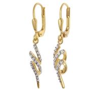 trendor Schmuck Damen-Ohrringe 925 Silber Vergoldet Ohrhänger mit Zirkonias 68839