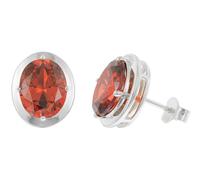 trendor Schmuck Damen-Ohrringe 925 Silber Zirkonia Padparadscha-Rot 21340-07