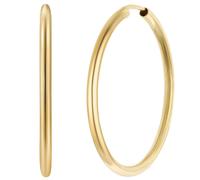 trendor Schmuck Damen-Ohrringe Creolen 925 Silber Vergoldet Ø 30 mm 28171-30