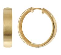 trendor Schmuck Damen-Ohrringe Creolen 925 Silber Vergoldet Matt/Glanz ? 23 mm 21733