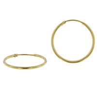 trendor Schmuck Damen Ohrringe Gold 333 / 8K Creolen Breite 1,5 mm Ø 25 mm 51166