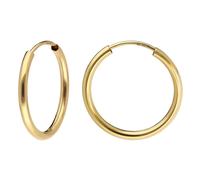 trendor 15174 Damen-Ohrringe Gold 333 / 8K Creolen Breite 2 mm Ø 20 mm