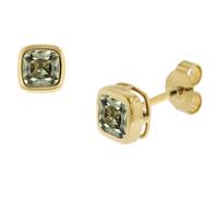 trendor Schmuck 51684-02 Ohrringe Gold 333 / 8K Ohrstecker Synthetischer Aquamarin