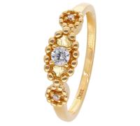 trendor Schmuck Damen-Ring 333 Gelbgold mit Zirkonia 68151