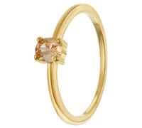 trendor Schmuck Damenring 333 Gold (8k) Ovaler Zirkonia Champagne 21370-17