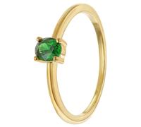 trendor Schmuck Damenring 333 Gold (8k) Ovaler Zirkonia Grün 21370-11