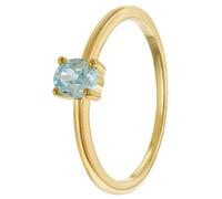 trendor Schmuck Damenring 333 Gold (8k) Ovaler Zirkonia Hellblau 21370-03