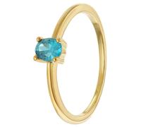 trendor Schmuck Damenring 333 Gold (8k) Ovaler Zirkonia Londonblau 21370-04