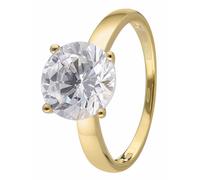 trendor Schmuck Damenring 925 Silber Goldplattiert Zirkonia Ø 9 mm 41715