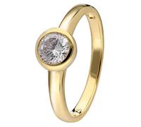 trendor Schmuck Damenring 925 Silber Goldplattiert Zirkonia-Ring 41632