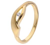 trendor Schmuck Damenring 925 Silber Vergoldet mit Synth. Zirkonia 15620