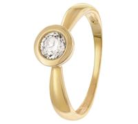 trendor Schmuck Damenring 925 Silber Vergoldet mit Zirkonia 68908