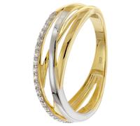 trendor 68448 Damenring Gold 333/8K Bicolor 52/16.6