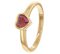 trendor 41559 Damenring Gold 333/8K Mit Rotem Zirkonia Herz 50/15.9