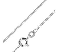 trendor Schmuck Feine Panzerkette 925 Silber Rhodiniert 1,2 mm breit 41086