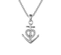 trendor Schmuck Glaube Liebe Hoffnung Anhänger mit Damen-Halskette Silber 925 08813