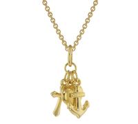 trendor Schmuck Glaube-Liebe-Hoffnung Anhänger mit Halskette Gold auf Silber 39068