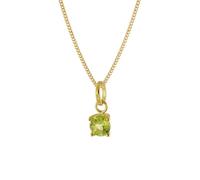 trendor 68522 Gold-Anhänger mit Peridot Gold 333/8K an vergoldeter Silberkette 40 cm