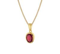 trendor 68402 Granat-Anhänger Gold 333/8K mit vergoldeter Silberkette 40 cm