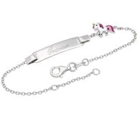 trendor Schmuck Gravur-Armband für Kinder Einhorn 925 Silber Namensband 16/14 cm 216