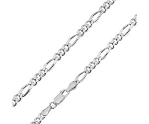 trendor Schmuck Halskette für Herren 925 Sterlingsilber Figaro-Kette 85925