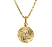 trendor Schmuck Halskette mit Anhänger 925 Silber Vergoldet 68236