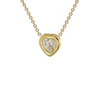 trendor Schmuck Halskette mit Herz-Anhänger Gold auf Silber 925 68286