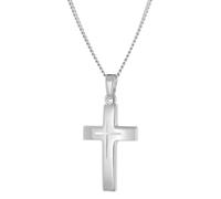 trendor Schmuck Halskette mit Kreuz-Anhänger für Damen & Jugendliche 925 Silber 2116