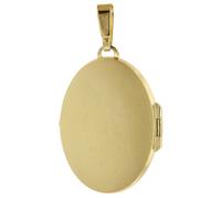 trendor 39660 Halskette mit Medaillon-Anhänger Silber 925 gold plattiert 60 cm