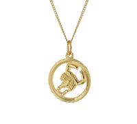 trendor Schmuck Halskette mit Skorpion Sternzeichen 333 Gold Ø 16 mm 41980-11