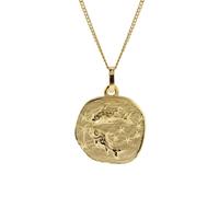 trendor Schmuck Halskette mit Sternzeichen Fische Gold 333/8K Ø 16 mm 41920-03