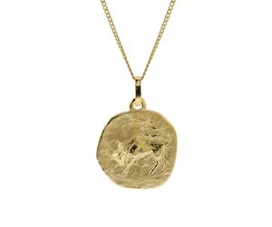 trendor Schmuck Halskette mit Sternzeichen Stier Gold 333/8K Ø 16 mm 41920-05