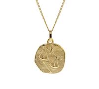 trendor Schmuck Halskette mit Sternzeichen Waage Gold 333/8K Ø 16 mm 41920-10