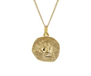 trendor Schmuck Halskette mit Sternzeichen Wassermann Gold 333/8K Ø 16 mm 41920-02