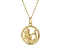 trendor 41980-02 Halskette mit Wassermann Sternzeichen 333 Gold Ø 16 mm 40 cm