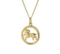 trendor Schmuck Halskette mit Widder Sternzeichen 333 Gold Ø 16 mm 41980-04