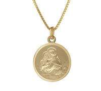 trendor Schmuck 41422 Heiliger Antonius Anhänger Gold 333 an goldplattierter Kette 40 cm