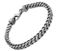 trendor Schmuck Herren-Armband 925 Silber Oxydiert Fuchsschwanzkette 5,1 mm 68204