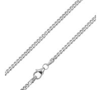 trendor Schmuck Herren-Halskette 925 Silber Rhodiniert Panzerkette 2,7 mm breit 1505