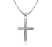 trendor Schmuck Herren-Halskette mit Kreuz 925 Silber 31x19 mm 35850