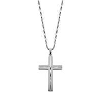 trendor Schmuck Herren-Halskette mit Kreuz-Anhänger 925 Silber 63836