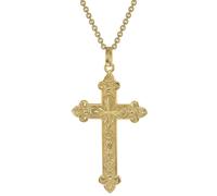 trendor 39044 Herren-Halskette mit orthodoxem Kreuz Gold auf Silber 925 60 cm